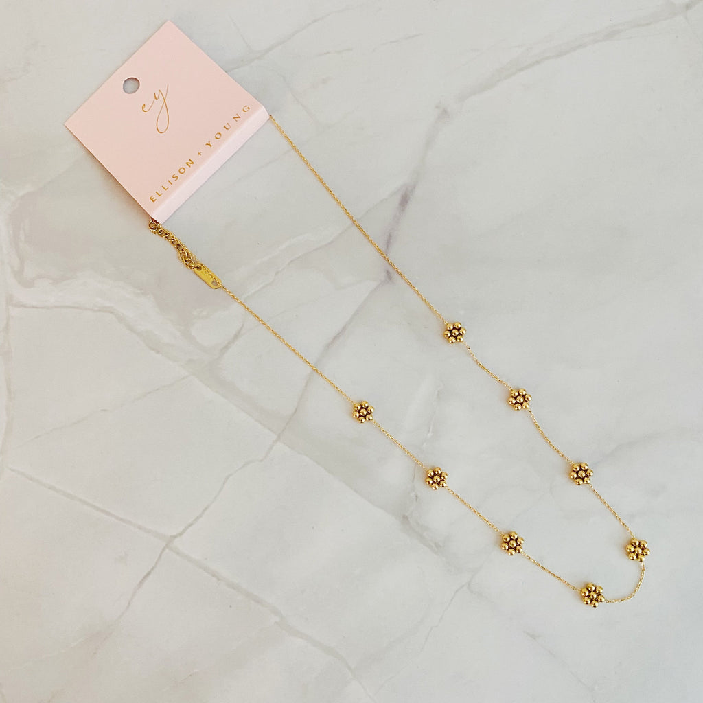 Waterproof Golden Flower Necklace
