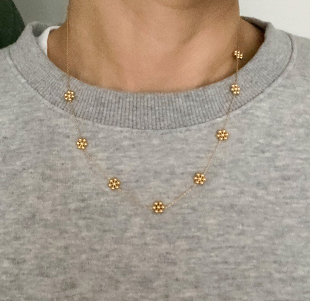 Waterproof Golden Flower Necklace