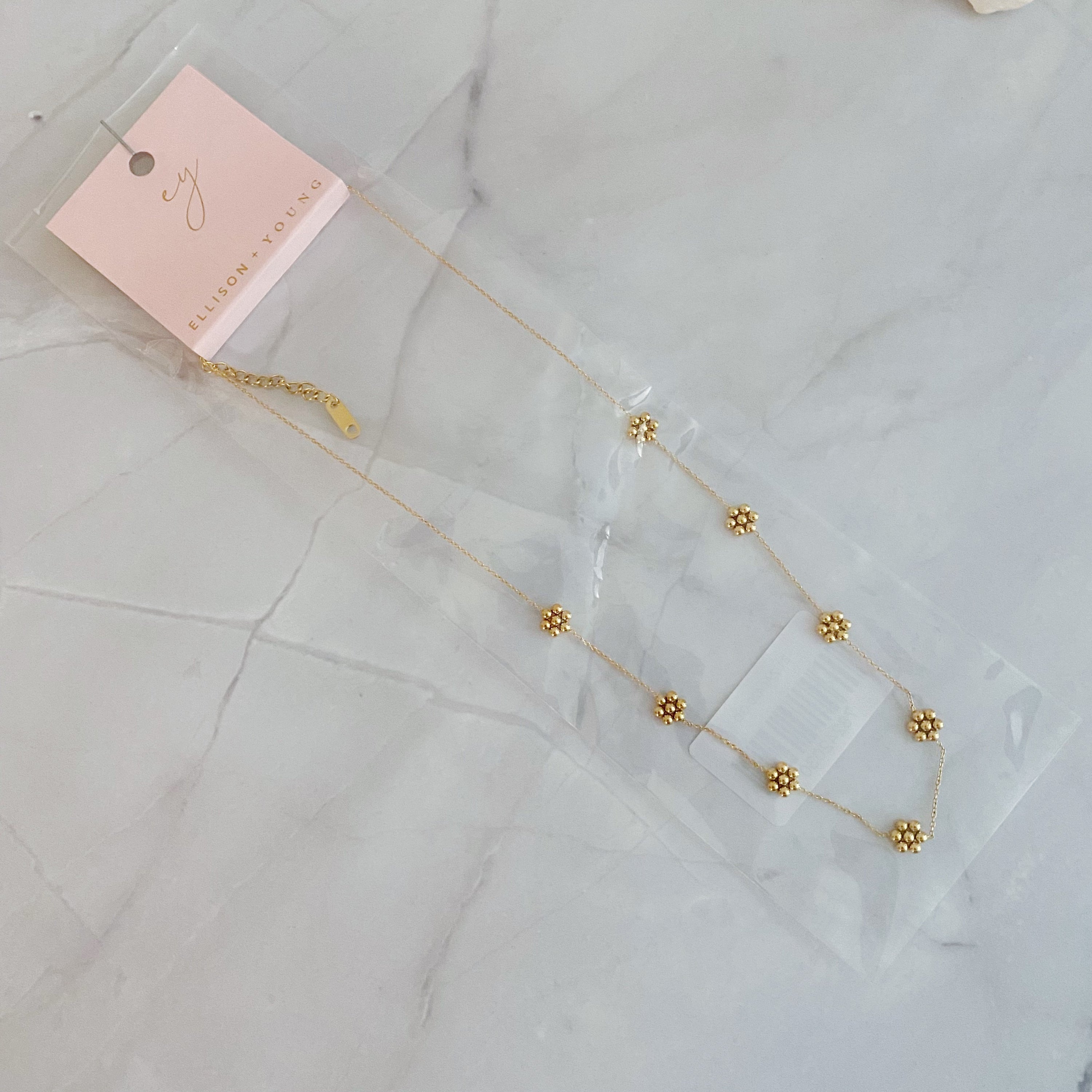 Waterproof Golden Flower Necklace