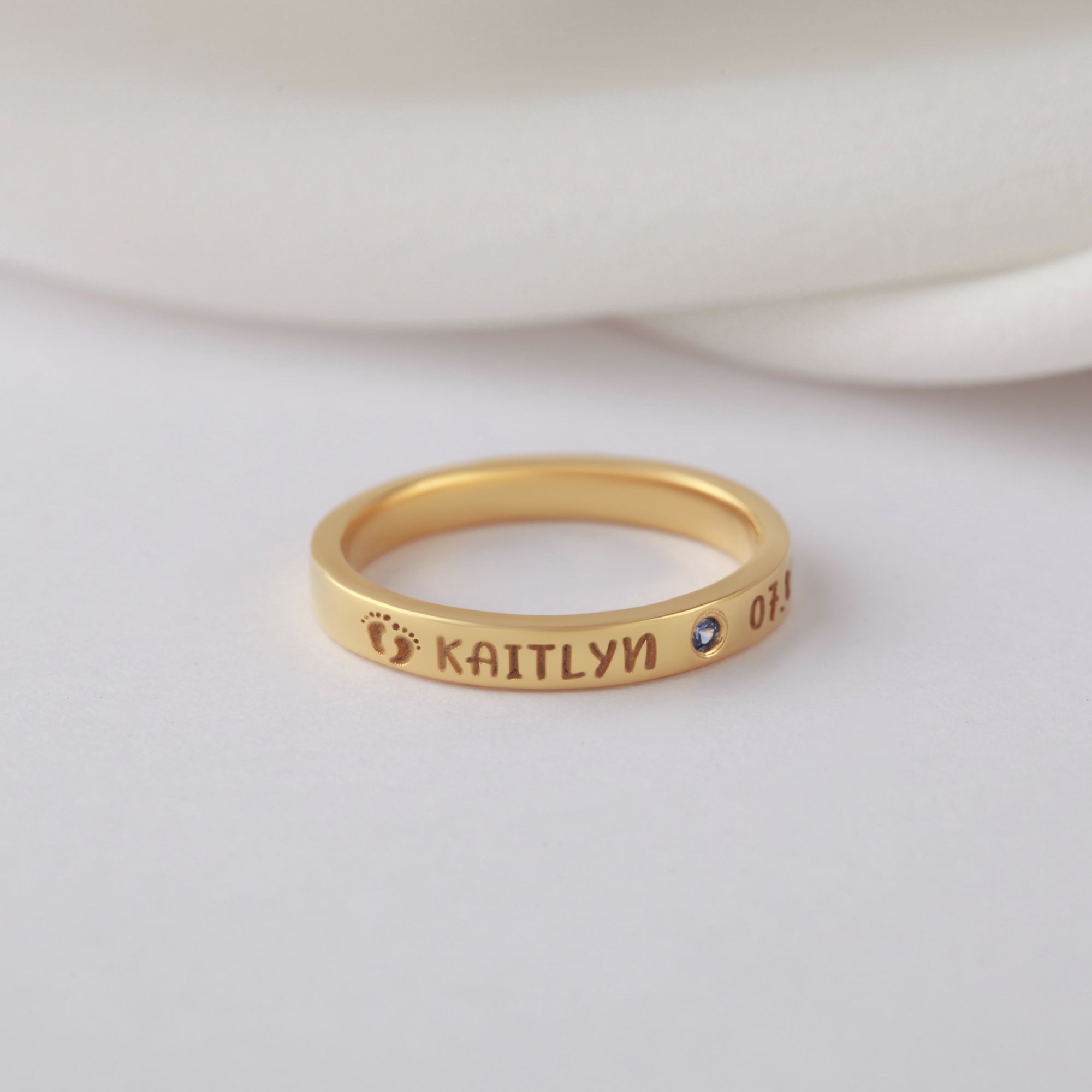 Personalized New Mom Name Ring