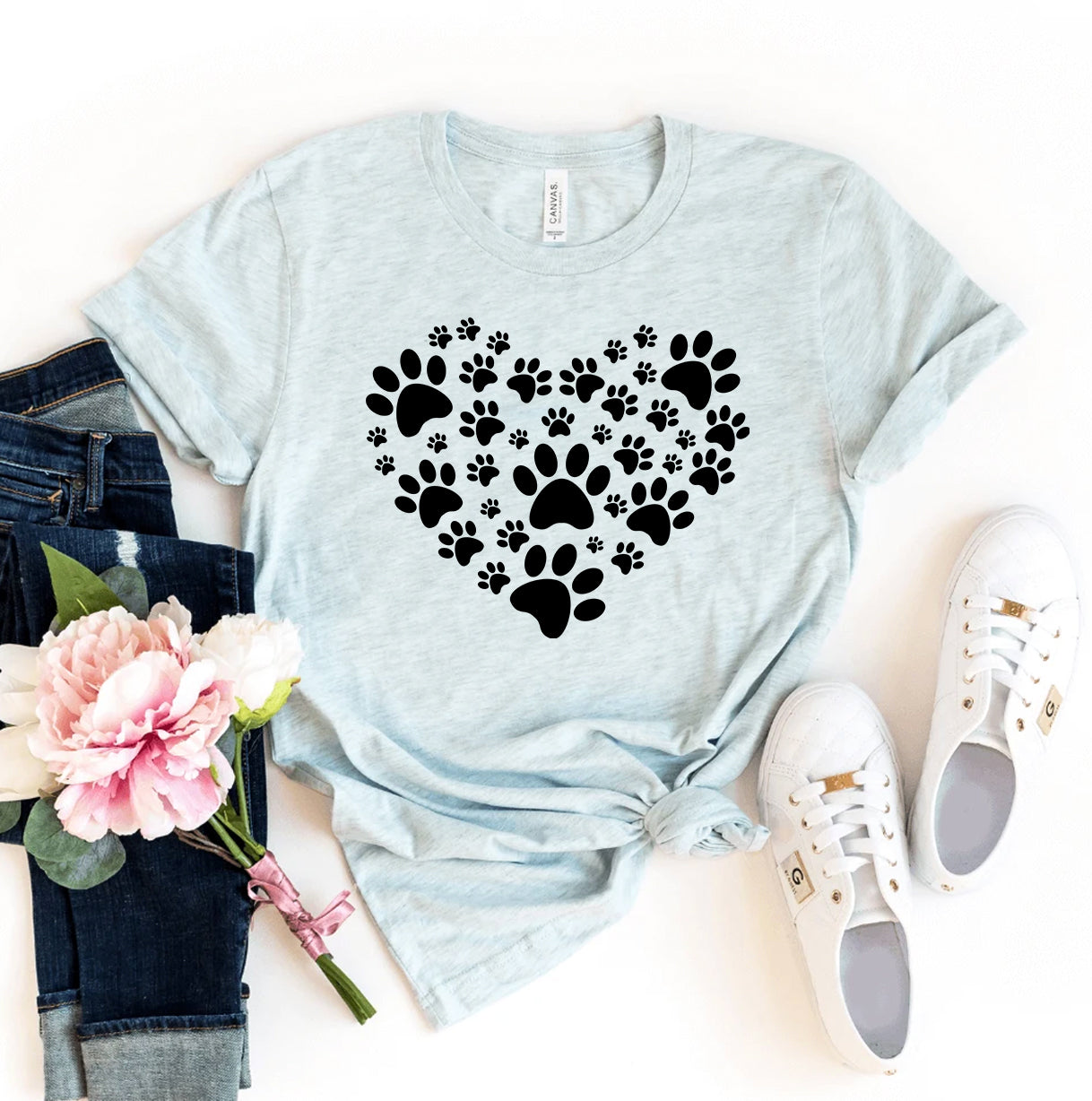 Paw Heart Pet Lover T-Shirt