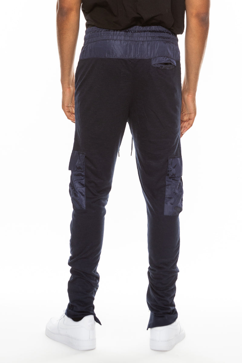 Heathered Cotton Blend Joggers J114