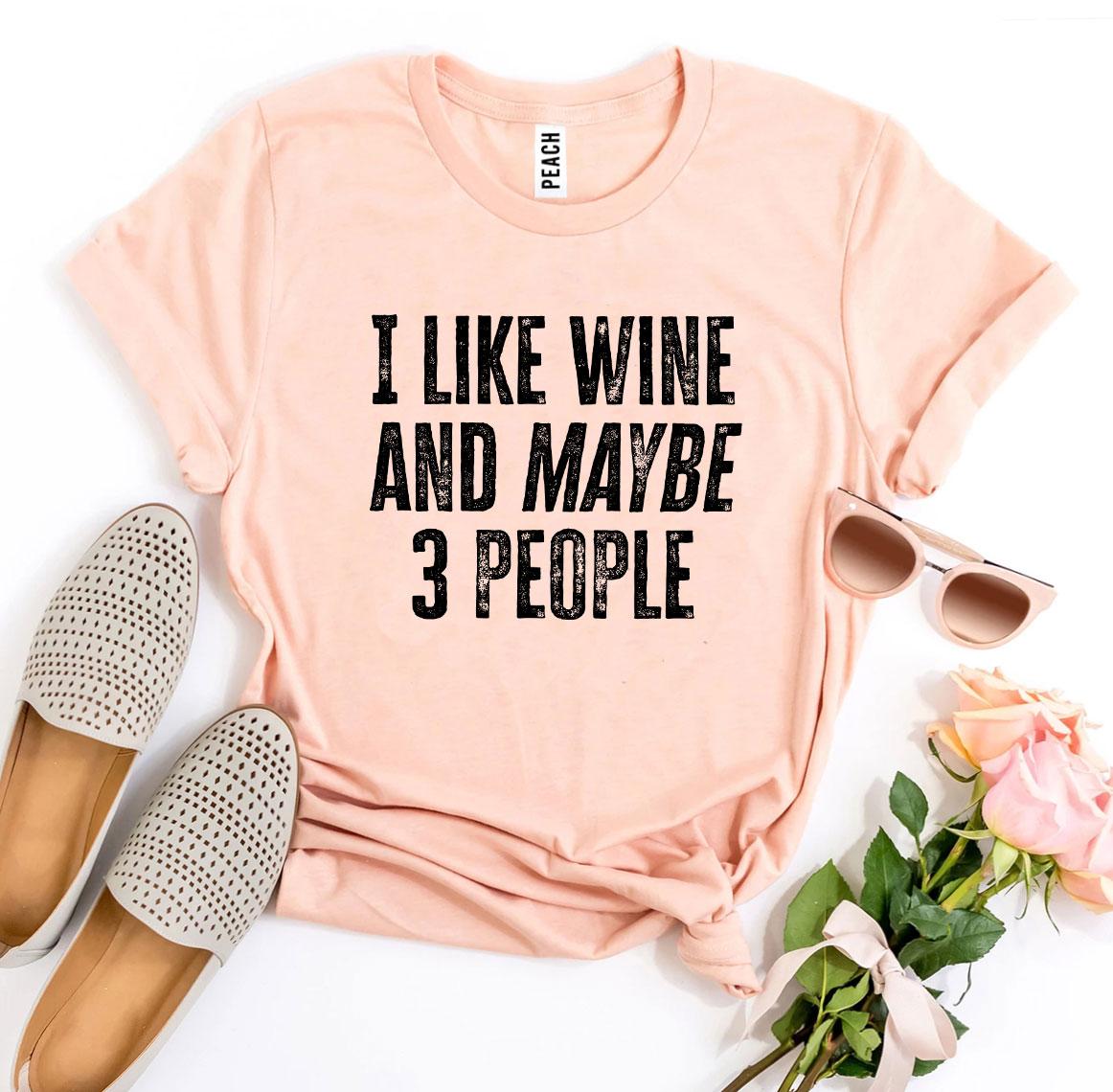 Wine and Three People Graphic T-Shirt