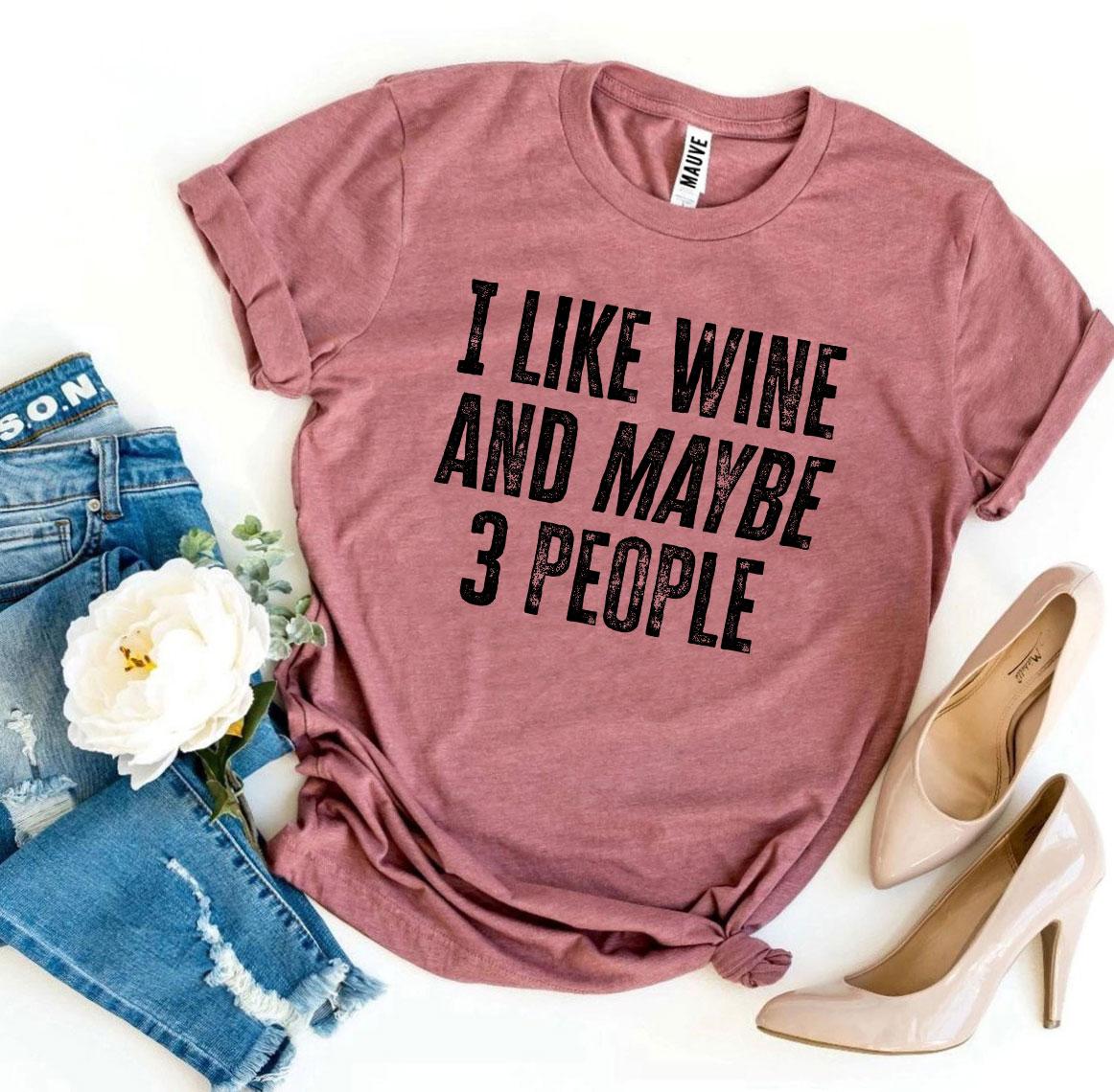 Wine and Three People Graphic T-Shirt