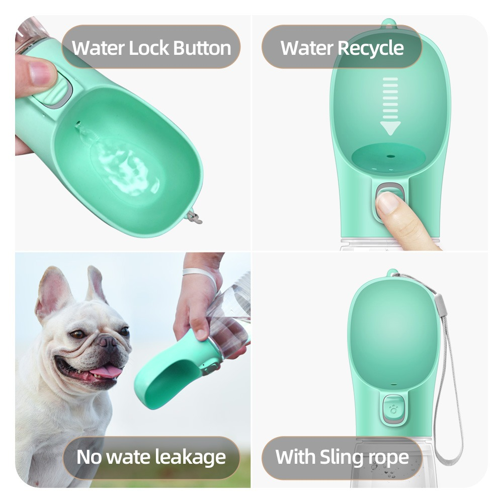 Portable Dog Water Bottle – One-Touch Travel Dispenser