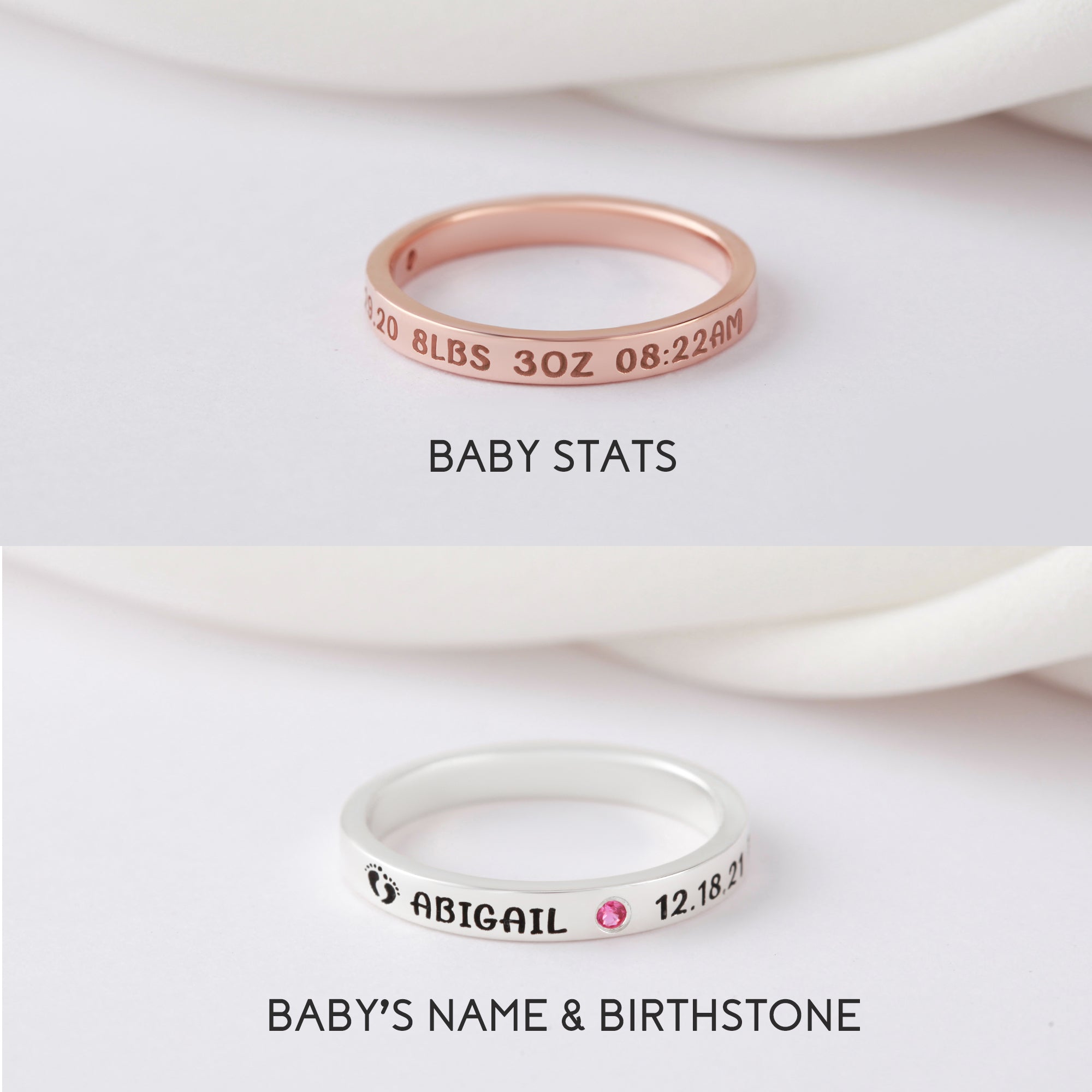 Personalized New Mom Name Ring