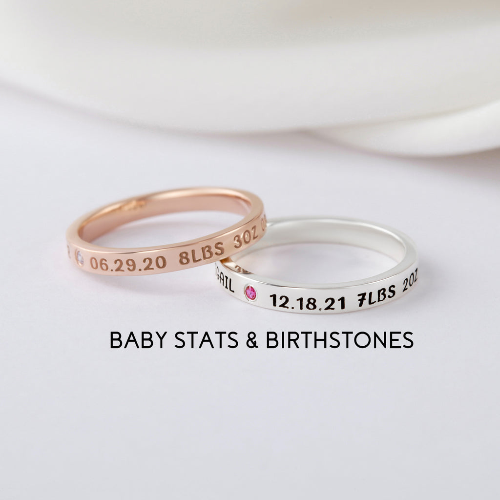 Personalized New Mom Name Ring