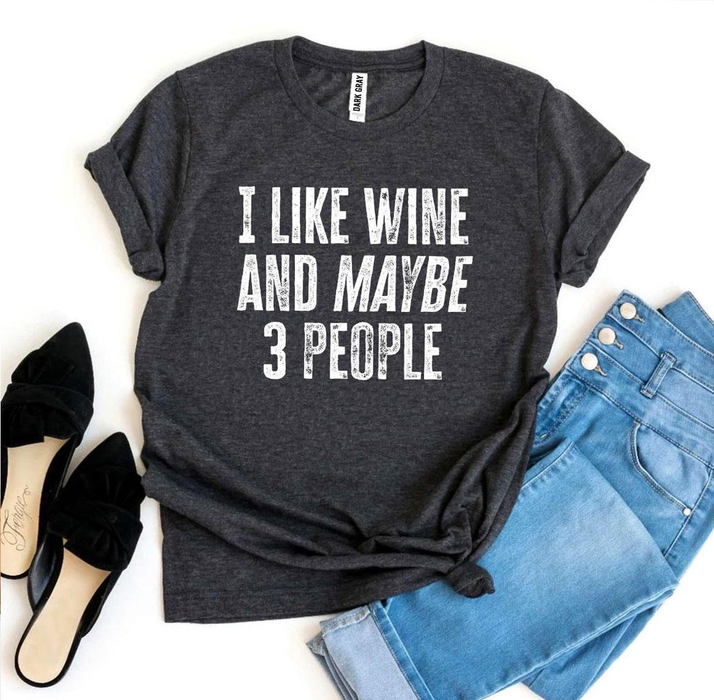 Wine and Three People Graphic T-Shirt