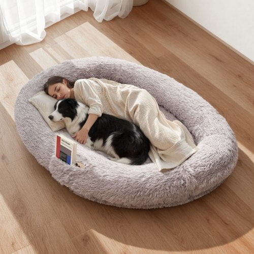 Human Dog Bed for Adults & Pets – Oversized Orthopedic Lounger