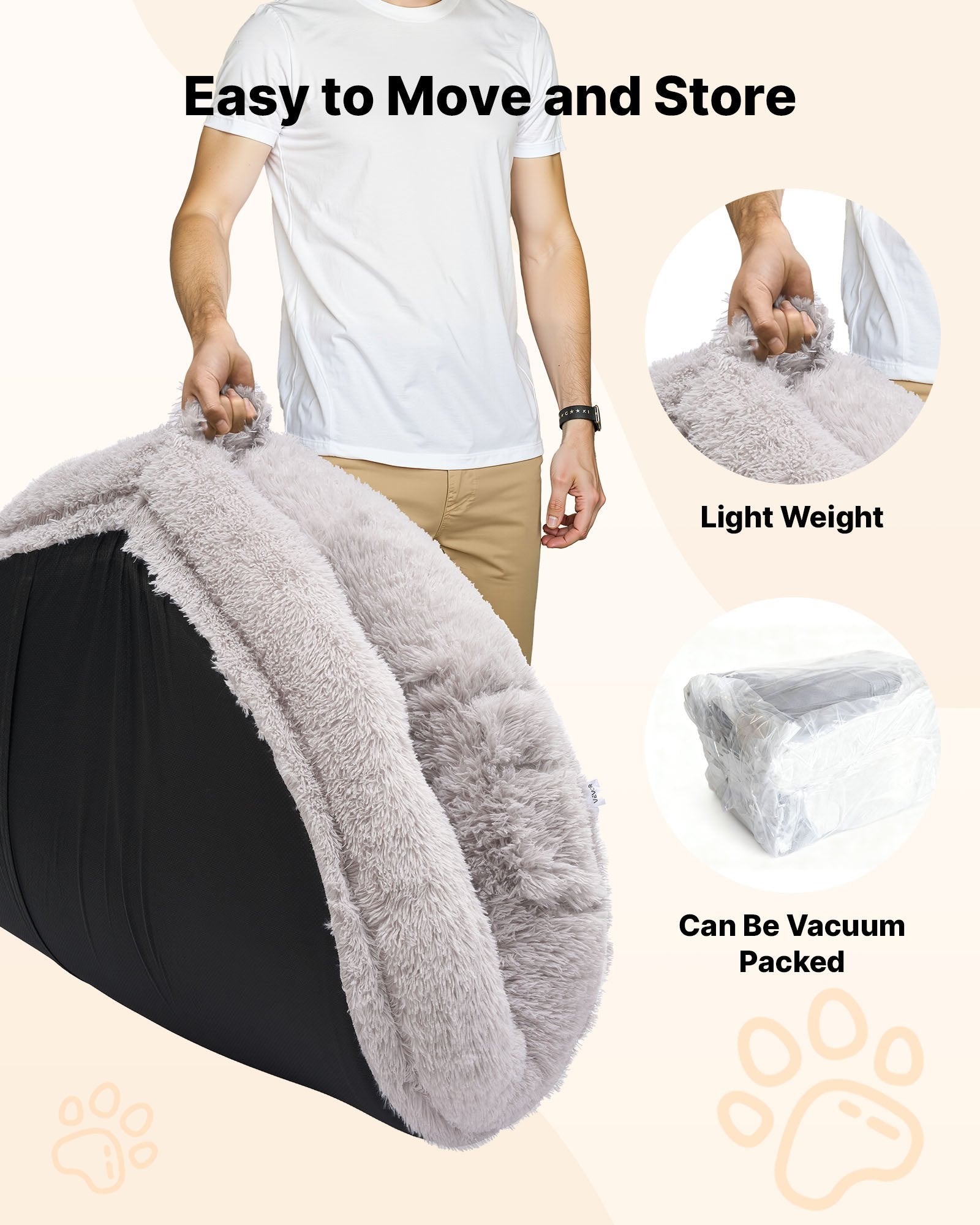 Human Dog Bed for Adults & Pets – Oversized Orthopedic Lounger
