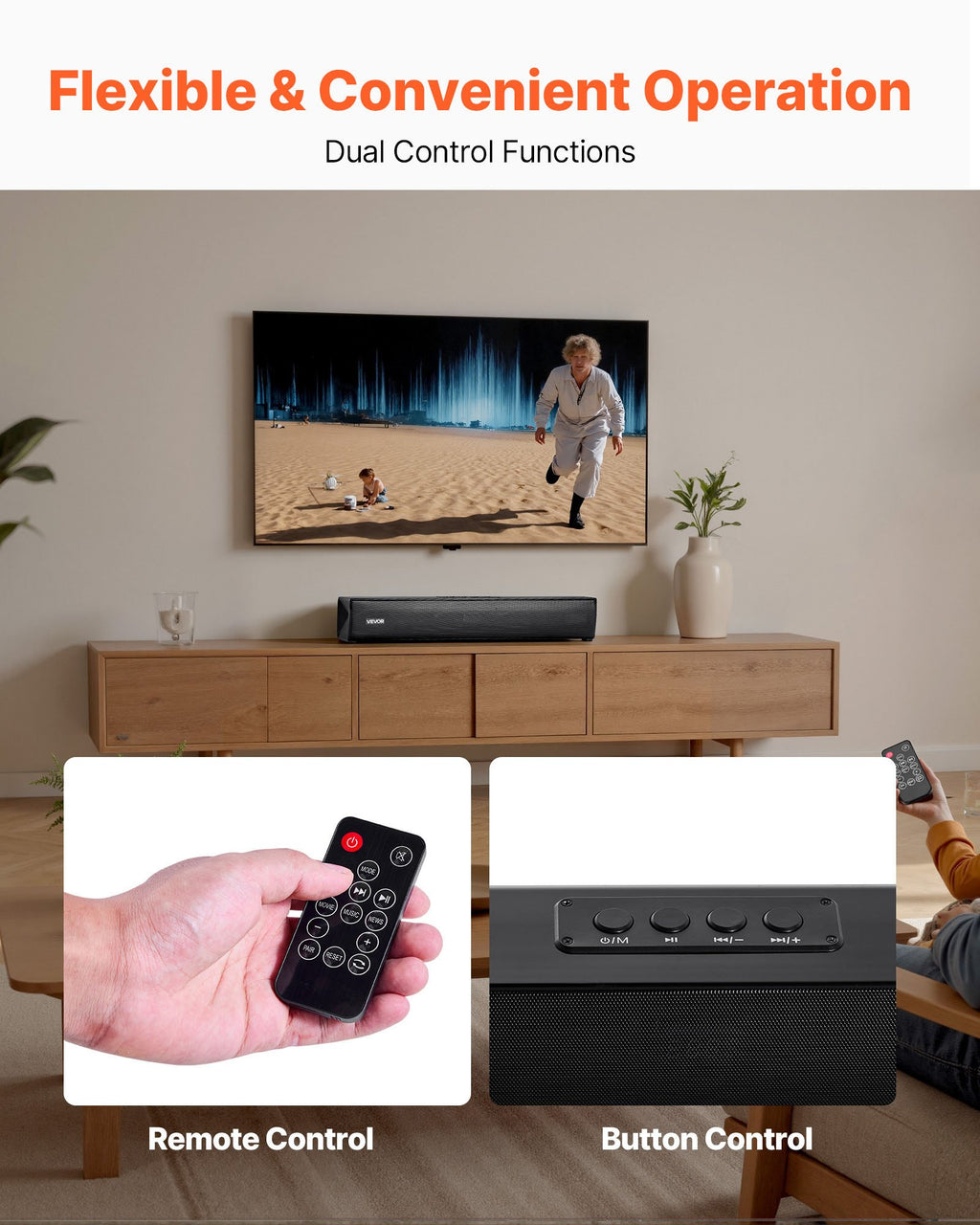 Bluetooth Soundbar for Smart TV – 2.0 Channel TV Speaker 80W